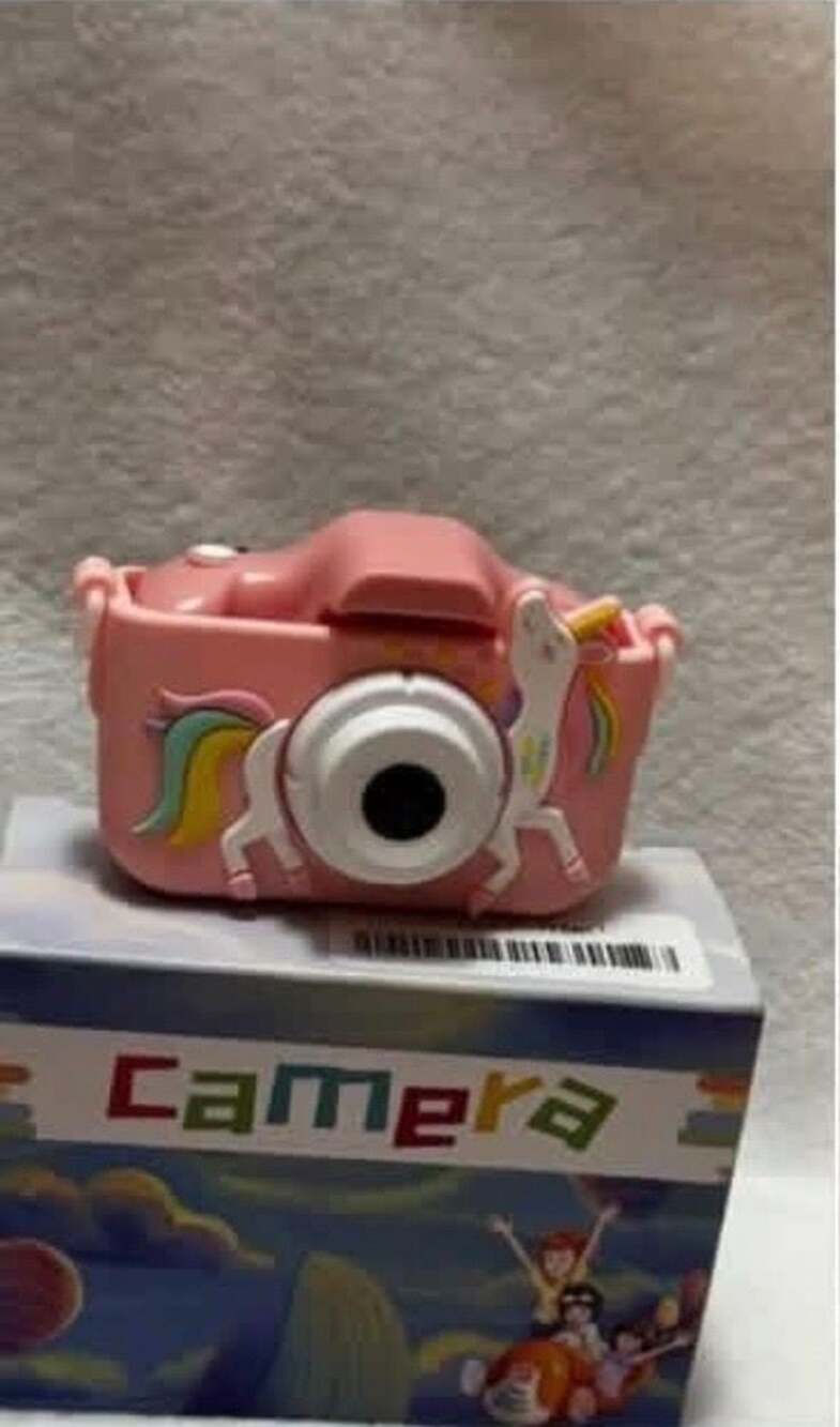 Goopow Kids Digital Camera with Pink Unicorn Silicone Case and 1080P HD Screen